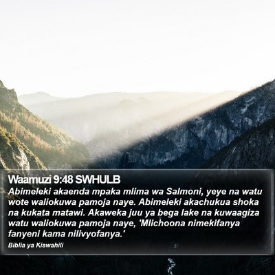 Waamuzi 9:48 SWHULB Bible Verse Image