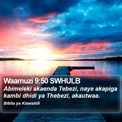 Waamuzi 9:50 SWHULB Bible Verse Image