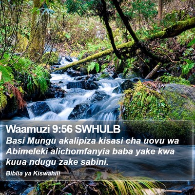 Waamuzi 9:56 SWHULB Bible Verse Image