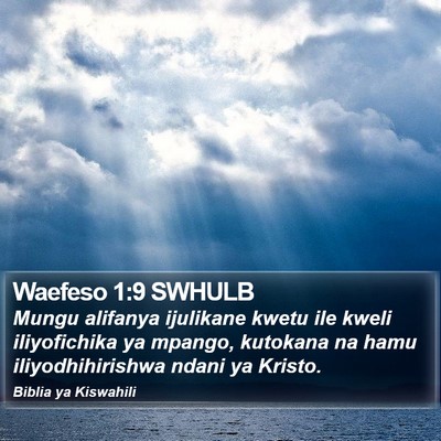 Waefeso 1:9 SWHULB Bible Verse Image