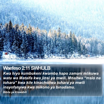 Waefeso 2:11 SWHULB Bible Verse Image