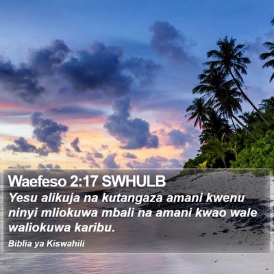 Waefeso 2:17 SWHULB Bible Verse Image