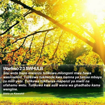 Waefeso 2:3 SWHULB Bible Verse Image