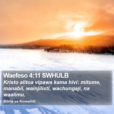 Waefeso 4:11 SWHULB Bible Verse Image