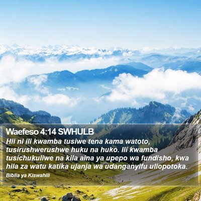 Waefeso 4:14 SWHULB Bible Verse Image