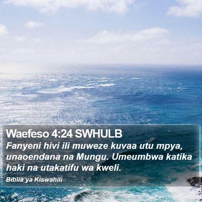 Waefeso 4:24 SWHULB Bible Verse Image