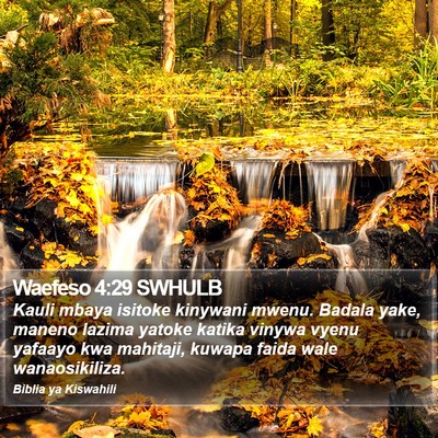 Waefeso 4:29 SWHULB Bible Verse Image
