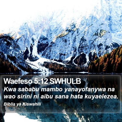 Waefeso 5:12 SWHULB Bible Verse Image