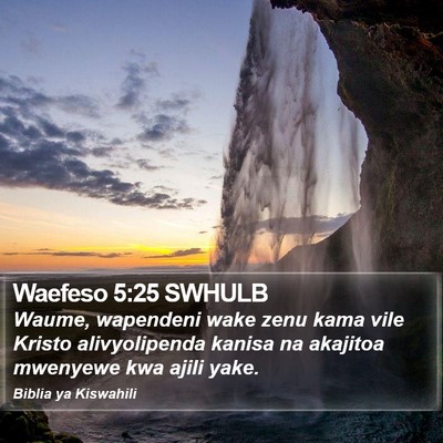 Waefeso 5:25 SWHULB Bible Verse Image