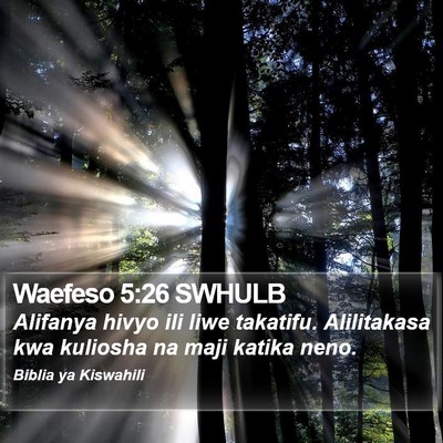 Waefeso 5:26 SWHULB Bible Verse Image