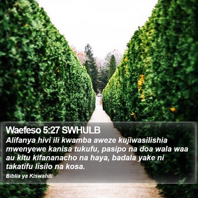 Waefeso 5:27 SWHULB Bible Verse Image