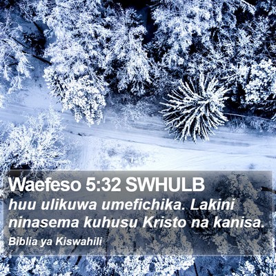 Waefeso 5:32 SWHULB Bible Verse Image