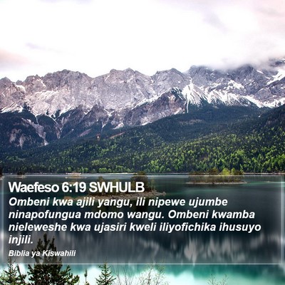 Waefeso 6:19 SWHULB Bible Verse Image