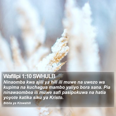 Wafilipi 1:10 SWHULB Bible Verse Image