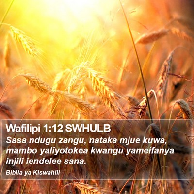 Wafilipi 1:12 SWHULB Bible Verse Image