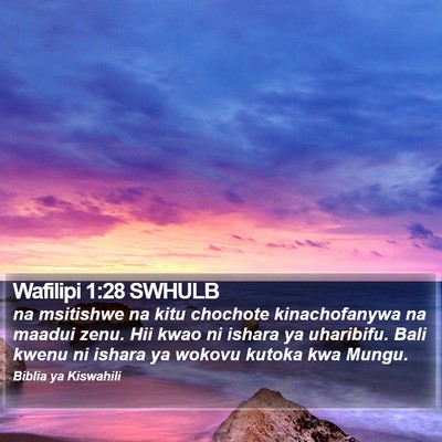 Wafilipi 1:28 SWHULB Bible Verse Image