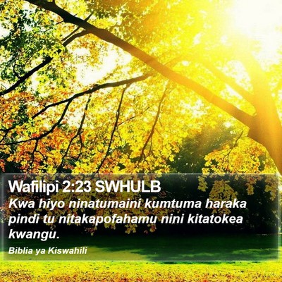 Wafilipi 2:23 SWHULB Bible Verse Image