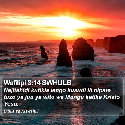 Wafilipi 3:14 SWHULB Bible Verse Image