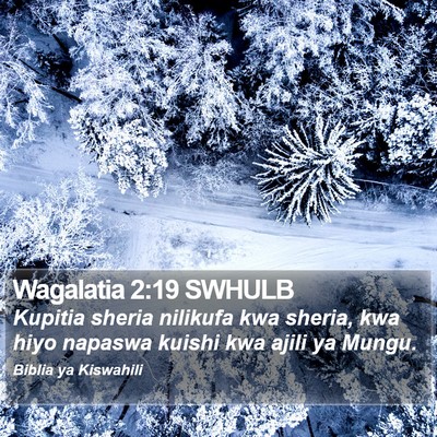 Wagalatia 2:19 SWHULB Bible Verse Image