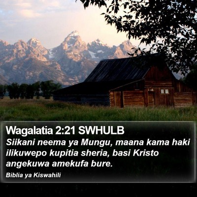Wagalatia 2:21 SWHULB Bible Verse Image