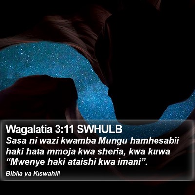 Wagalatia 3:11 SWHULB Bible Verse Image