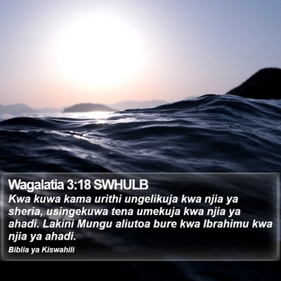 Wagalatia 3:18 SWHULB Bible Verse Image
