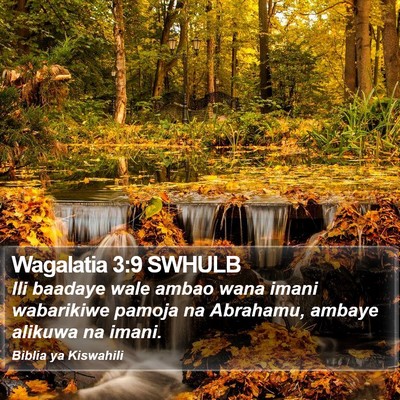 Wagalatia 3:9 SWHULB Bible Verse Image