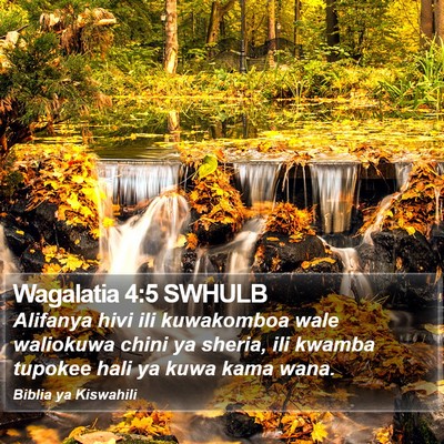 Wagalatia 4:5 SWHULB Bible Verse Image