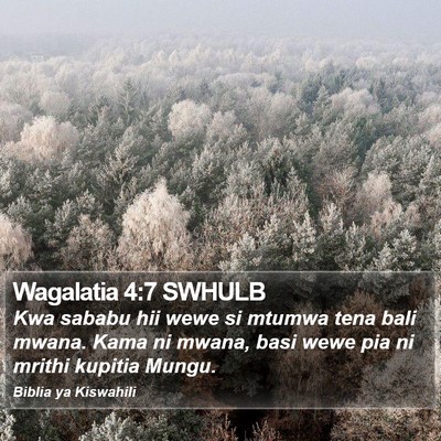 Wagalatia 4:7 SWHULB Bible Verse Image
