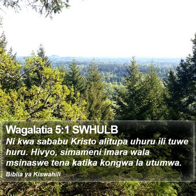 Wagalatia 5:1 SWHULB Bible Verse Image