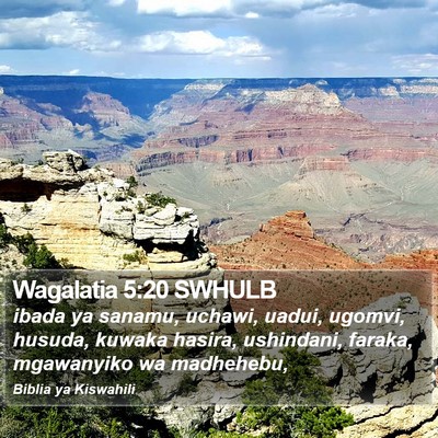 Wagalatia 5:20 SWHULB Bible Verse Image