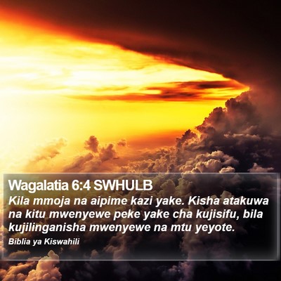 Wagalatia 6:4 SWHULB Bible Verse Image
