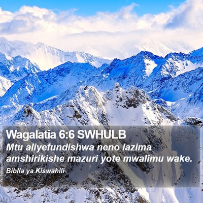 Wagalatia 6:6 SWHULB Bible Verse Image