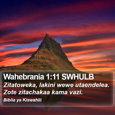 Wahebrania 1:11 SWHULB Bible Verse Image