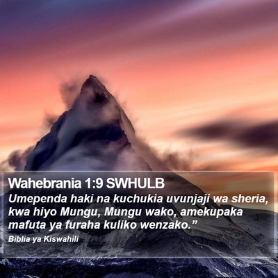 Wahebrania 1:9 SWHULB Bible Verse Image