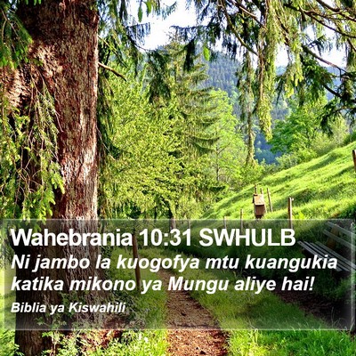 Wahebrania 10:31 SWHULB Bible Verse Image