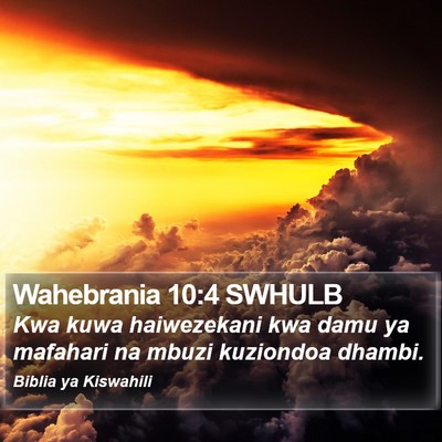 Wahebrania 10:4 SWHULB Bible Verse Image