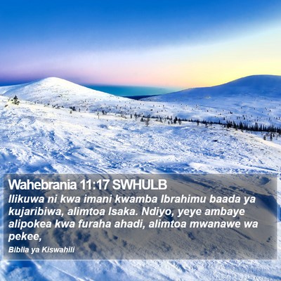 Wahebrania 11:17 SWHULB Bible Verse Image
