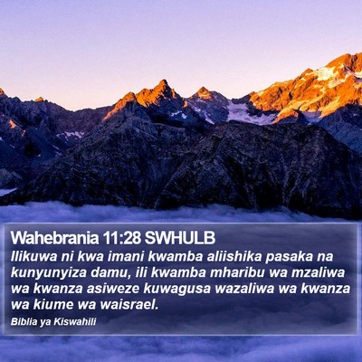 Wahebrania 11:28 SWHULB Bible Verse Image