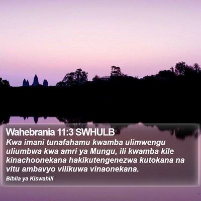 Wahebrania 11:3 SWHULB Bible Verse Image