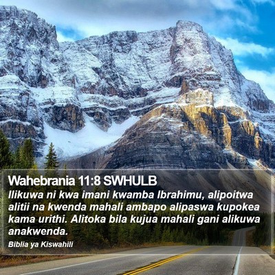 Wahebrania 11:8 SWHULB Bible Verse Image