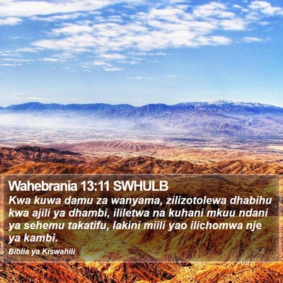 Wahebrania 13:11 SWHULB Bible Verse Image