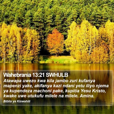 Wahebrania 13:21 SWHULB Bible Verse Image