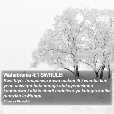 Wahebrania 4:1 SWHULB Bible Verse Image
