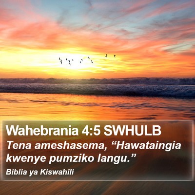 Wahebrania 4:5 SWHULB Bible Verse Image