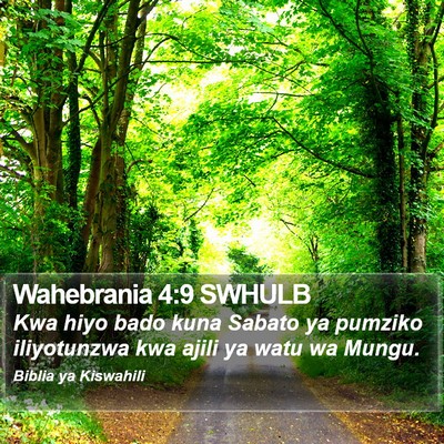 Wahebrania 4:9 SWHULB Bible Verse Image