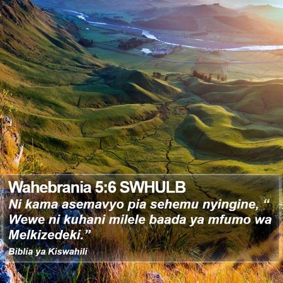 Wahebrania 5:6 SWHULB Bible Verse Image