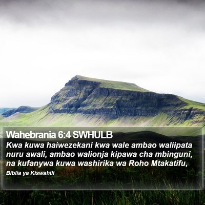 Wahebrania 6:4 SWHULB Bible Verse Image