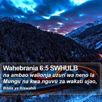 Wahebrania 6:5 SWHULB Bible Verse Image