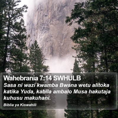 Wahebrania 7:14 SWHULB Bible Verse Image